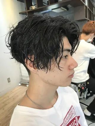 ショート パーマ メンズ SENTA✨メンズ パーマ✨fifth栄のヘアスタイル