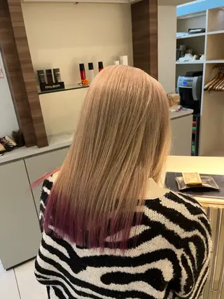 セミロング カラー 土井 祐之介のヘアスタイル