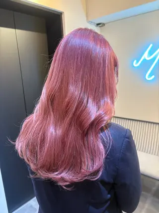 ロング カラー 艶ピンク*ヘアセット 🌙shioriのヘアスタイル