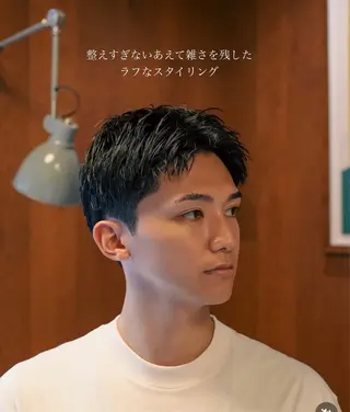パーマ メンズ メンズショート タチカワユウキのヘアスタイル