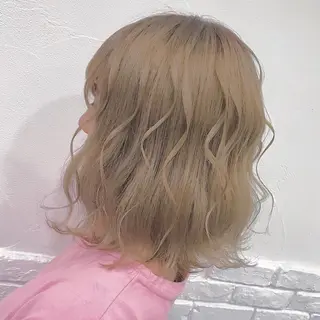ミディアム カラー ヘアアレンジ メンズ キッズ ブリーチの髪様 MASATOのヘアスタイル