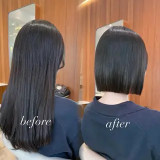 ミディアム カラー パーマ 渋谷ボブ特化 /田中航平のヘアスタイル