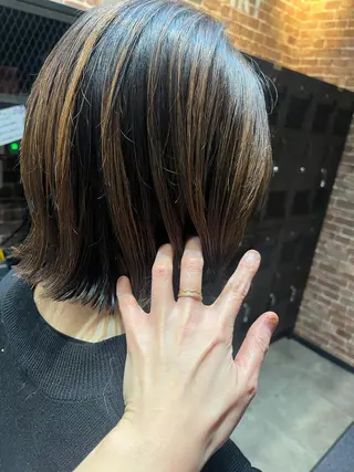 ショート カラー パーマ ヘアアレンジ メンズ キッズ ネイル マツエク・マツパ アイブロウ 久木原 ゆりのヘアスタイル