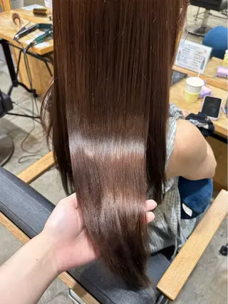 ロング カラー 透明感カラー💎前髪 顔まわり/小由葵のヘアスタイル