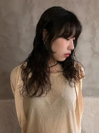 ロング パーマ くるみ🩰/ボブ レイヤー/暖色カラーのヘアスタイル