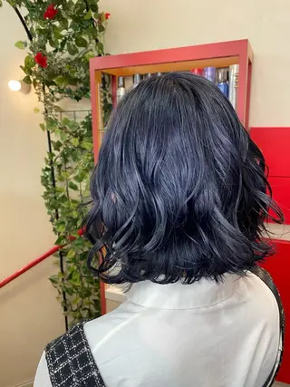 ミディアム ゆぴ☾‪/推しカラー /ハイトーンのヘアスタイル