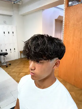 ミディアム パーマ メンズ 立川メンズ特化/ パーマ職人/氣田瞬介のヘアスタイル