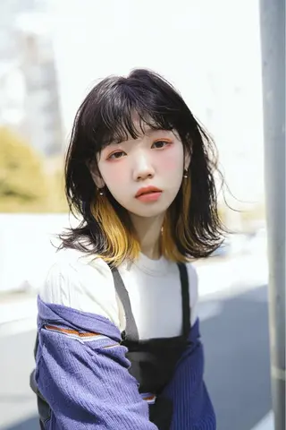 ショート カラー スダユーヤ 💫推しカラーウルフのヘアスタイル