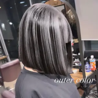 ミディアム カラー 💜ハイトーン💛 マジカルかいちゃんのヘアスタイル