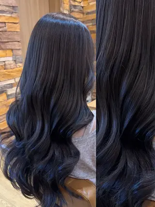 ロング カラー 👑髪質改善Wカラー 👑アユカのヘアスタイル