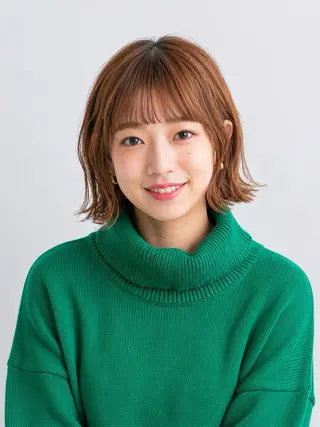 ミディアム 菅野谷 琉那のヘアスタイル