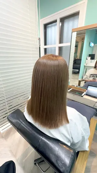 セミロング カラー 柳井 健太のヘアスタイル