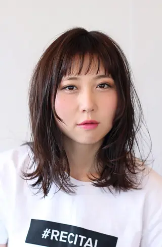セミロング カラー 小西 裕大のヘアスタイル