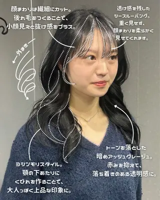 セミロング カラー マエダルイ🌐 レイヤースタイルのヘアスタイル