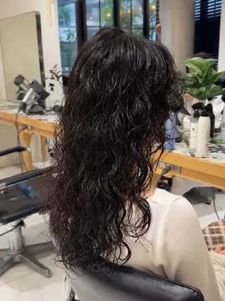 ロング パーマ RUA💜 ボブカット💜のヘアスタイル