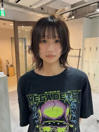 ミディアム ボブ/パーマ 村中　仁人のヘアスタイル