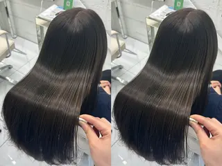 ロング 透明感ツヤカラー/ 縮毛矯正/静岡のヘアスタイル