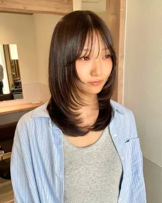 ミディアム カラー 武田 清久のヘアスタイル