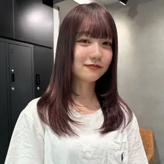カラー Azu🩰/ 透明感 カラー🎀/アレンジのヘアスタイル