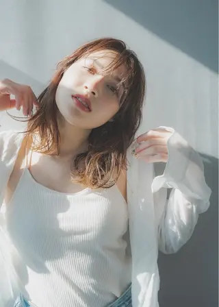セミロング レイヤー/オーガニッ ク/茅ヶ崎/柳下涼のヘアスタイル