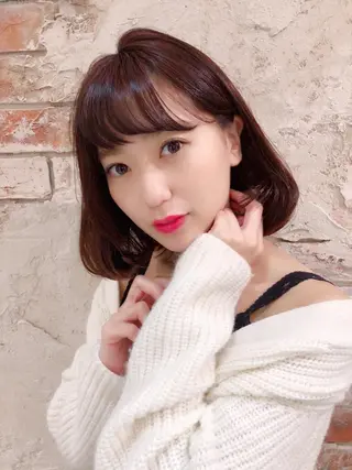 ミディアム 山本翔一郎 韓国顔周りレイヤーのヘアスタイル
