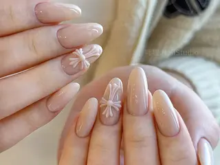 ネイル ネイルサロンAiri 長さ出し·シンプルのネイルデザイン