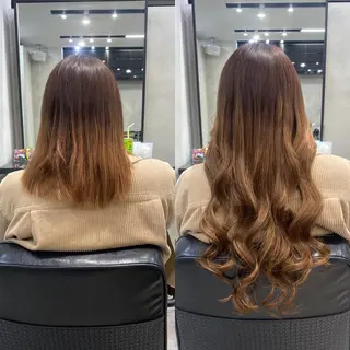 セミロング カラー ヘアアレンジ FAAM Tsuneのヘアスタイル