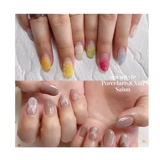 ミディアム ネイル 🐾enen style 🐾のネイルデザイン