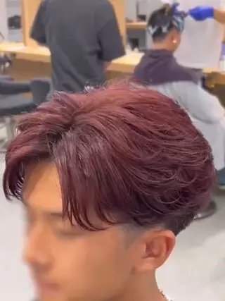 カラー パーマ メンズ 青栁 仁也のヘアスタイル