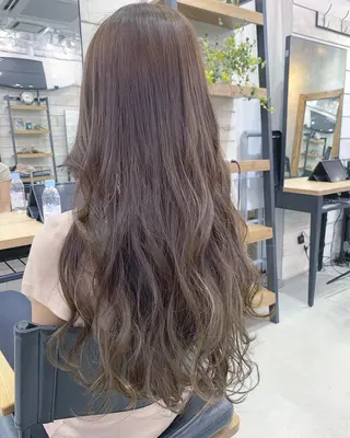 ロング カラー ヘアアレンジ ブリーチダブルカラー 元町三宮/三ノ宮のヘアスタイル