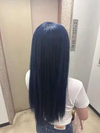 ロング 中韓𝒎𝒊𝒙🎀 ハイトーン/ベージュのヘアスタイル