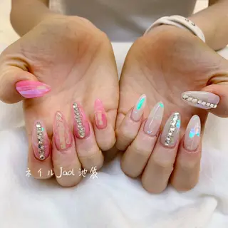 セミロング ネイルJaol 池袋のネイルデザイン