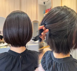 ショート 𝘀𝗮𝗲 ⑅*/ 艶髪/ショートボブのヘアスタイル