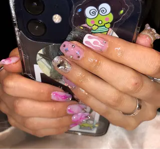 ネイル パラあり！フィルイン 美フォルムのネイルデザイン