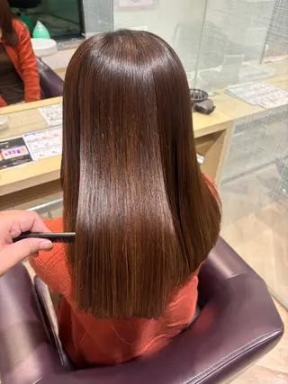 セミロング 久光天海/艶カラー /髪質改善ストレートのヘアスタイル