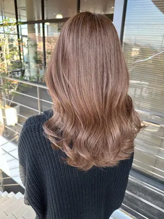 セミロング カラー 恒松 雄基のヘアスタイル
