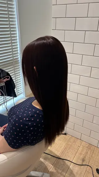 セミロング カラー 似合わせ 顔周りYUUGAのヘアスタイル