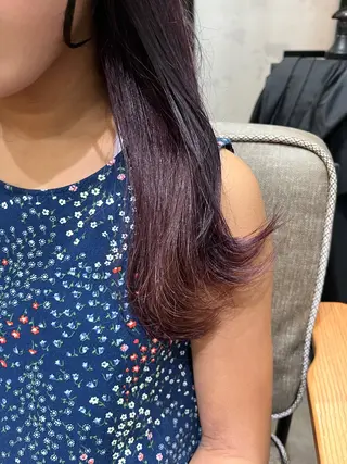 セミロング カラー パーマ ヘアアレンジ メンズ キッズ ネイル マツエク・マツパ アイブロウ 久木原 ゆりのヘアスタイル