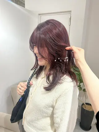 ミディアム カラー 透明感カラー/西梅田 / nagisa🦋のヘアスタイル