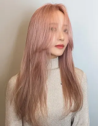 ロング カラー デザインカラー✨ 透明感カラー菊地真保のヘアスタイル
