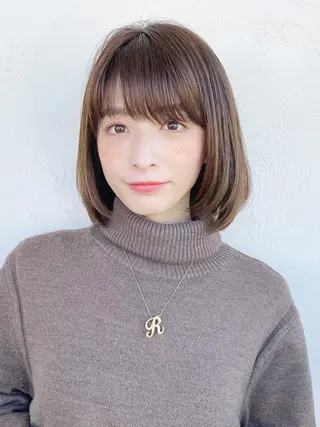 ミディアム カラー パーマ ヘアアレンジ ITbyALBUM 中野店のヘアスタイル