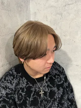 ショート カラー メンズ エクステ×ハイトーン 🌈KEISUKEのヘアスタイル