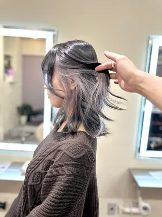 ミディアム カラー レイヤーカット 赤み消し　店長/大和のヘアスタイル