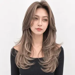 ロング インナーカラー◆ ダブルカラー◆　上原のヘアスタイル