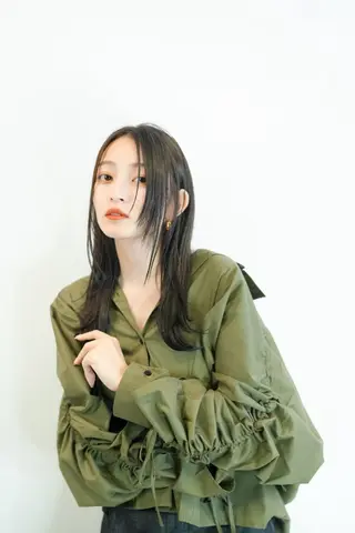 ロング カラー レイヤーカット 赤み消し　店長/大和のヘアスタイル