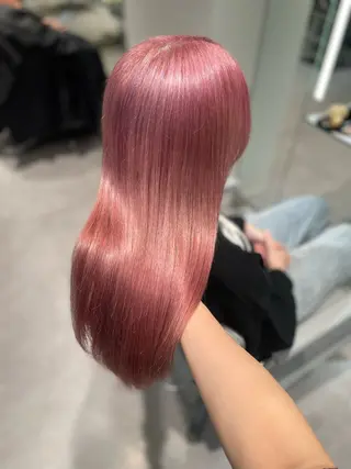 セミロング 透明感巻ける縮毛矯正 可愛いStyle杏琉のヘアスタイル