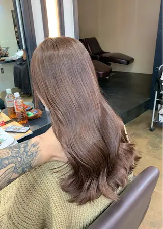セミロング カラー 矢野 晃平のヘアスタイル