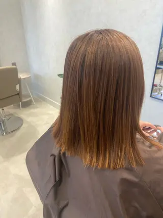 ミディアム 🎀艶カラー/ 縮毛矯正🤍ミイナのヘアスタイル