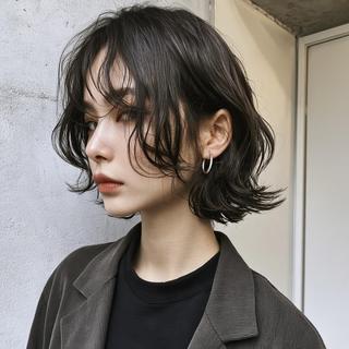 ミディアム ブリーチ/デザイン ubu🥷🏻のヘアスタイル