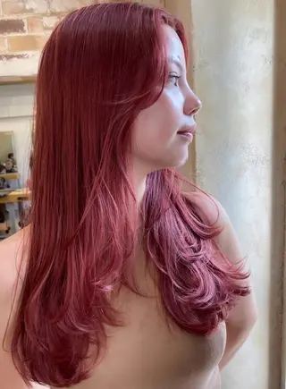 ロング カラー マンツーマン 美容師💚コウブチのヘアスタイル